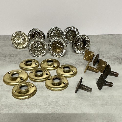 Vintage crystal glass door - glass,