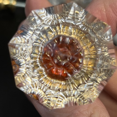 Vtg clear amber glass - clear, &