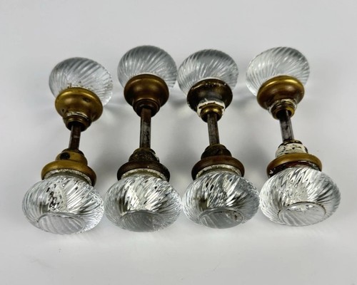 Pair vintage clear manganese - 4,