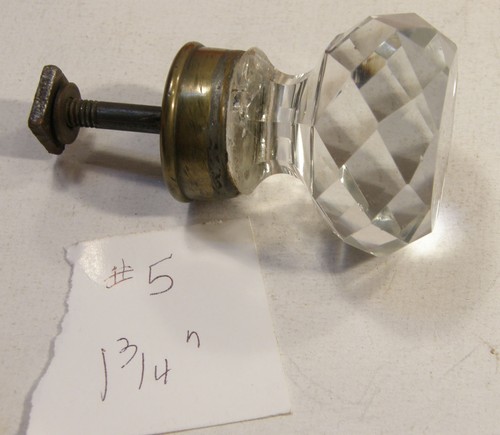 Antique faceted clear - 3/4",