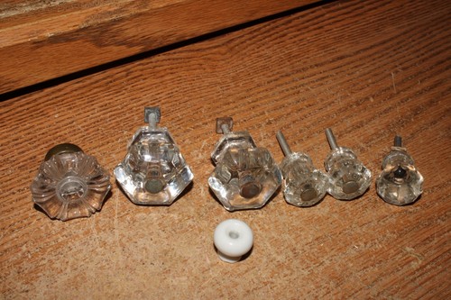 Vintage clear glass cabinet - vintage,