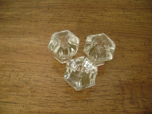 Vtg clear glass - glass, drawer