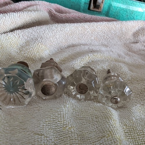 Antique glass knobs - antique,