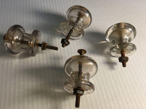 Lot antique glass knobs - glass,