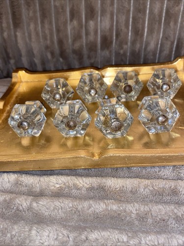 Vtg clear glass drawer - drawer, pulls
