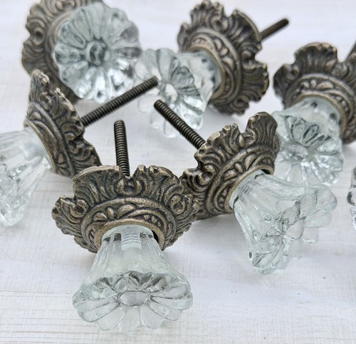 Antique bronze glass drawer - bronze,