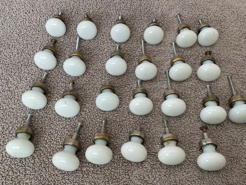 Antique milk glass cabinet