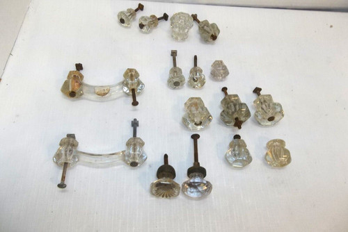 Vintage glass knobs drawer - vintage,