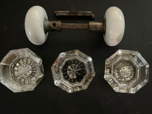 Vintage lot clear glass - of, 3