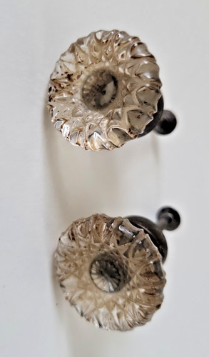 Glass brass scalloped - brass, daisy