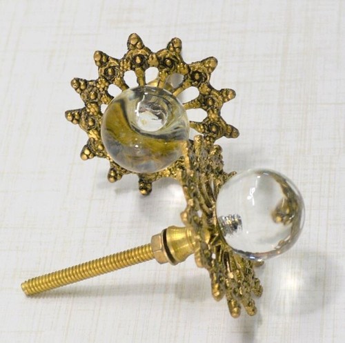 Antique glass drawer - antique, pull