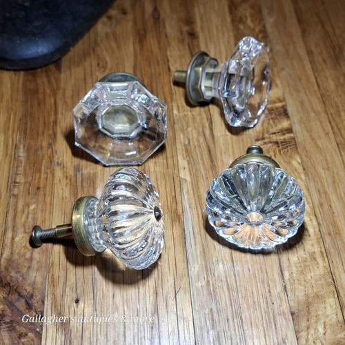 Antique glass knob handle - glass,