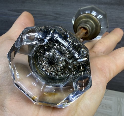 Antique glass door knobs - door, set