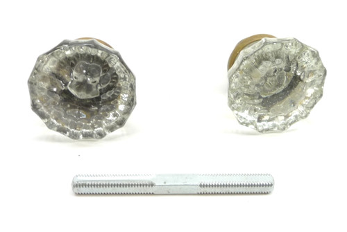 Vintage glass door - vintage, knobs