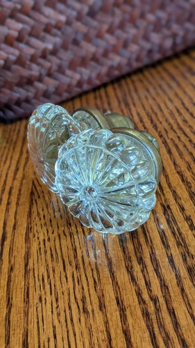 Vintage clear fluted glass - vintage,