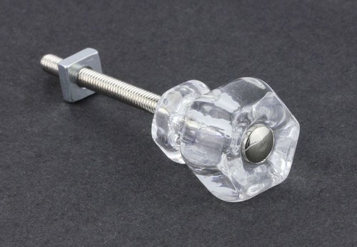 Antique glass knob - antique, clear