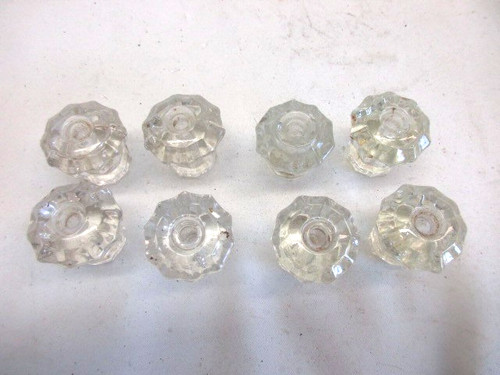 Vintage clear glass - clear, octagon