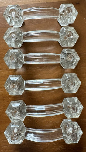 Lot vintage hexagon clear - 6,