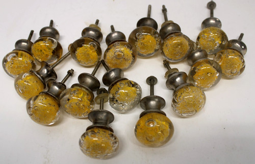Vintage yellow bubble glass - bubble,