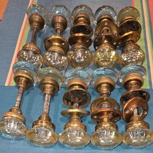 Vintage glass with brass - glass,